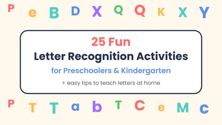 25 fun letter recognition activities for preschoolers and kindergarten