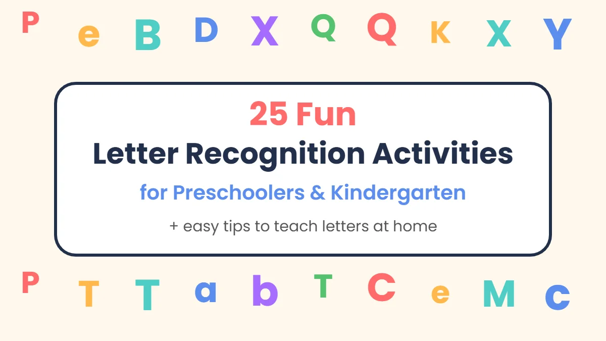 25 fun letter recognition activities for preschoolers and kindergarten